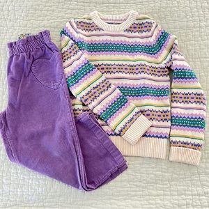 Mini Boden | Fair Isle sweater + corduroy pants
